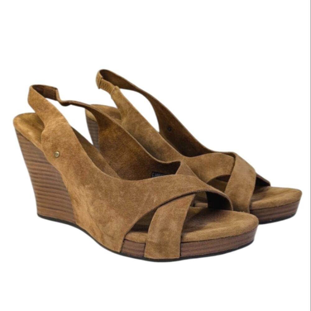 UGG Hazel Suede Slingback Sandals GUC $179 Size 10     S3660